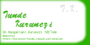 tunde kurunczi business card